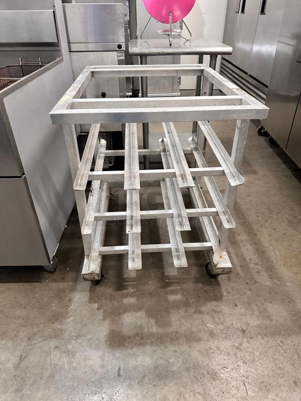 Excellent New Age 1225 Mobile Stainless Work Top  Can Rack Holds (72) #10 Cans - Image 2 of 9