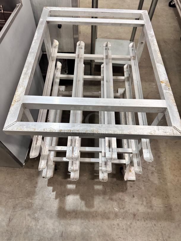 Excellent New Age 1225 Mobile Stainless Work Top  Can Rack Holds (72) #10 Cans - Image 3 of 9