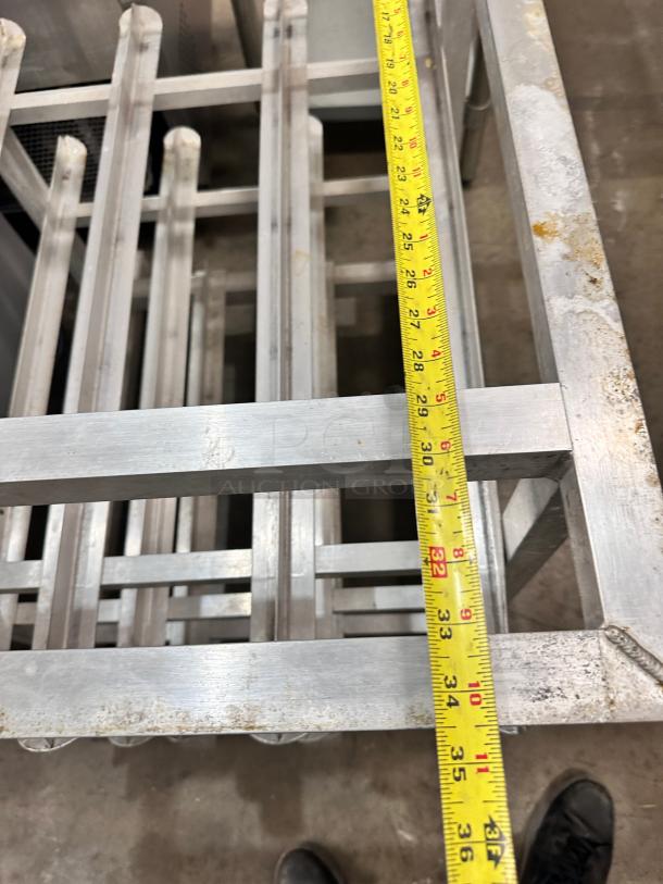 Excellent New Age 1225 Mobile Stainless Work Top  Can Rack Holds (72) #10 Cans - Image 8 of 9