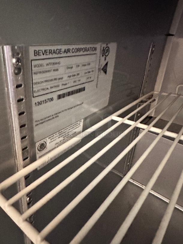 Late Model Beverage-Air 36" W Worktop Freezer w/ (2) Section & (2) Doors, 115v Tested and Working! - Image 10 of 10