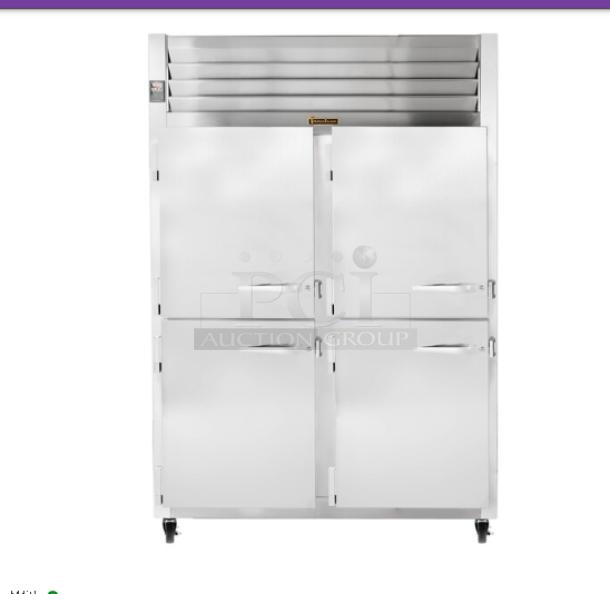 Wow Traulsen G20003 2 Section Half Door Reach In Refrigerator 115v Tested and Working! - Image 1 of 9
