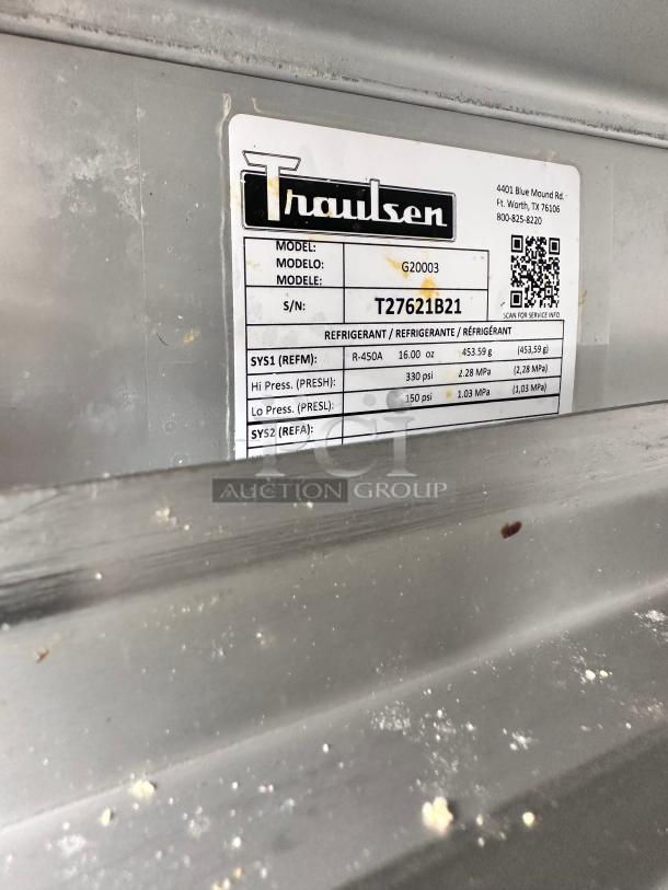 Wow Traulsen G20003 2 Section Half Door Reach In Refrigerator 115v Tested and Working! - Image 9 of 9