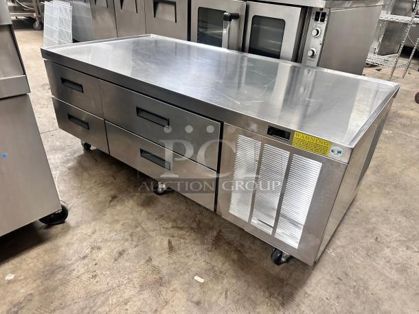 Excellent Delfield62" Four Drawer Refrigerated Chef Base 115 Volt Tested and Working! - Image 1 of 9