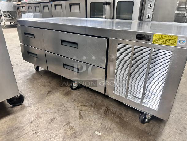 Excellent Delfield62" Four Drawer Refrigerated Chef Base 115 Volt Tested and Working! - Image 3 of 9