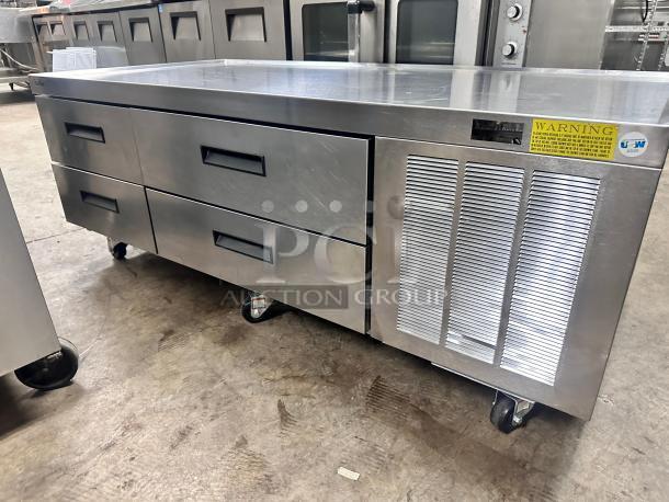 Excellent Delfield62" Four Drawer Refrigerated Chef Base 115 Volt Tested and Working! - Image 4 of 9