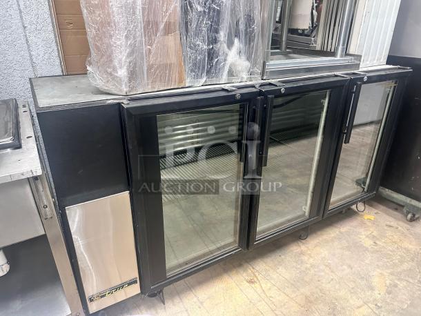 Awesome True  72" Back Bar Refrigerator - 3 Glass Doors 115v Tested and Working! - Image 2 of 9