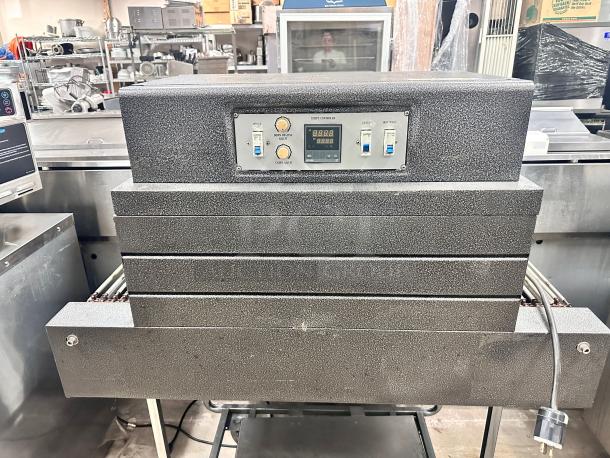Commercial  SHRINK TUNNELS Screen Conveyor Heat Shrink Packaging Machine PP POF PVC film Shrink Packaging Machine 220Volt Tested and Working! - Image 2 of 10