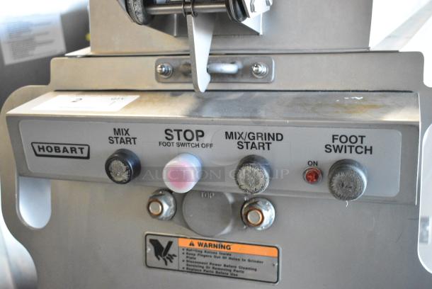 2021 Hobart MG1532 Metal Commercial Floor Style Meat Mixer Grinder on Commercial Casters. 208 Volts, 3 Phase. - Image 8 of 10