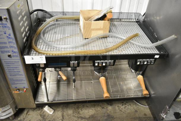 BRAND NEW SCRATCH AND DENT! 2022 Elektra KUP2BM Stainless Steel Commercial Countertop 2 Group Espresso Machine w/ Steam Wand and 2 Portafilters. 240 Volts, 1 Phase. - Image 1 of 11