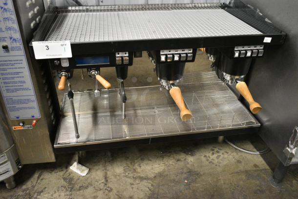 BRAND NEW SCRATCH AND DENT! 2022 Elektra KUP2BM Stainless Steel Commercial Countertop 2 Group Espresso Machine w/ Steam Wand and 2 Portafilters. 240 Volts, 1 Phase. - Image 7 of 11