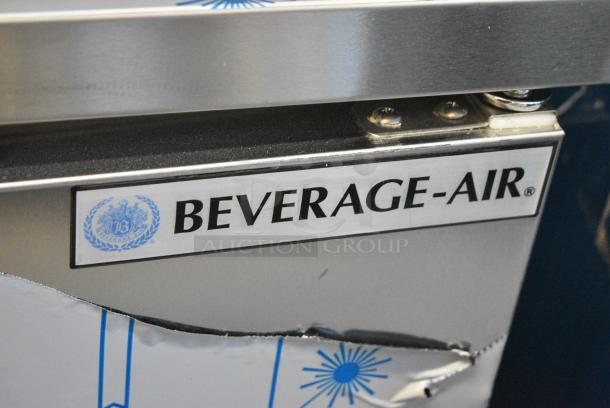 BRAND NEW SCRATCH AND DENT! Beverage Air SPED60HC-16-2 Stainless Steel 1 Door 2 Drawer Refrigerated Sandwich Salad Prep Table Bain Marie Mega Top. 115 Volts, 1 Phase. Tested and Working! - Image 2 of 10