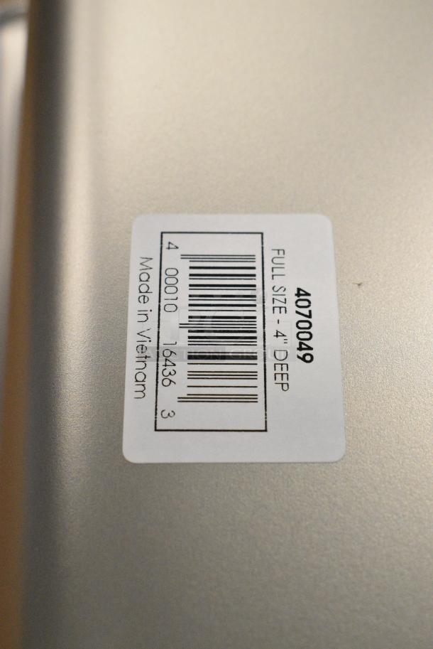 6 BRAND NEW SCRATCH AND DENT! 4070049 Choice Full Size 4" Deep 24 Gauge Anti-Jam Stainless Steel Steam Table / Hotel Pan. 6 Times Your Bid! - Image 4 of 4