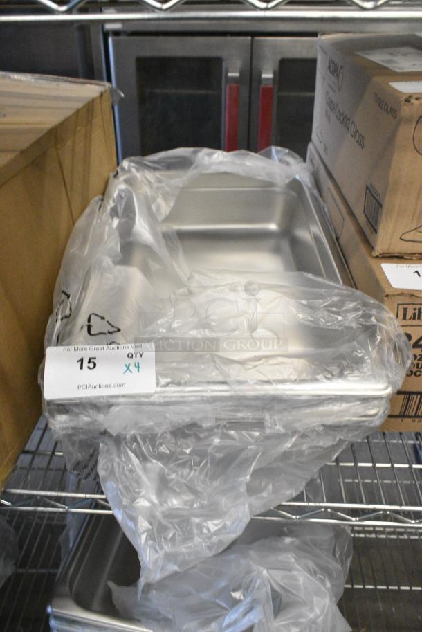 4 BRAND NEW SCRATCH AND DENT! 4070049 Choice Full Size 4" Deep 24 Gauge Anti-Jam Stainless Steel Steam Table / Hotel Pan. 4 Times Your Bid! - Image 2 of 4
