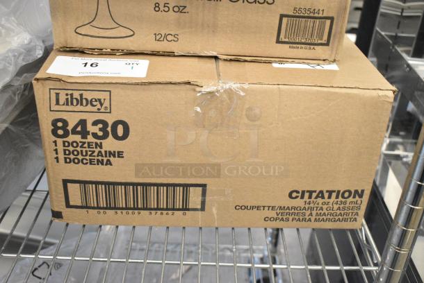 BRAND NEW SCRATCH AND DENT! Box of 10 Libbey 8430 Citation Gourmet 14.75 oz. Coupette / Margarita Glass - Image 2 of 5