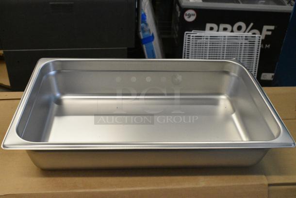6 BRAND NEW SCRATCH AND DENT! 4070049 Choice Full Size 4" Deep 24 Gauge Anti-Jam Stainless Steel Steam Table / Hotel Pan. 6 Times Your Bid! - Image 3 of 5