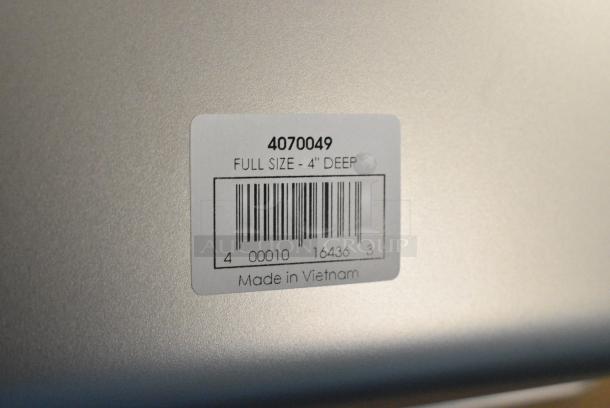 6 BRAND NEW SCRATCH AND DENT! 4070049 Choice Full Size 4" Deep 24 Gauge Anti-Jam Stainless Steel Steam Table / Hotel Pan. 6 Times Your Bid! - Image 5 of 5