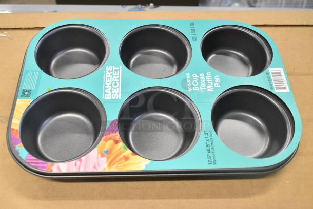 2 BRAND NEW SCRATCH AND DENT! Box of 12 Baker's Secret BS10212 6 Cup Texas Muffin Pans. 2 Times Your Bid! - Image 4 of 6