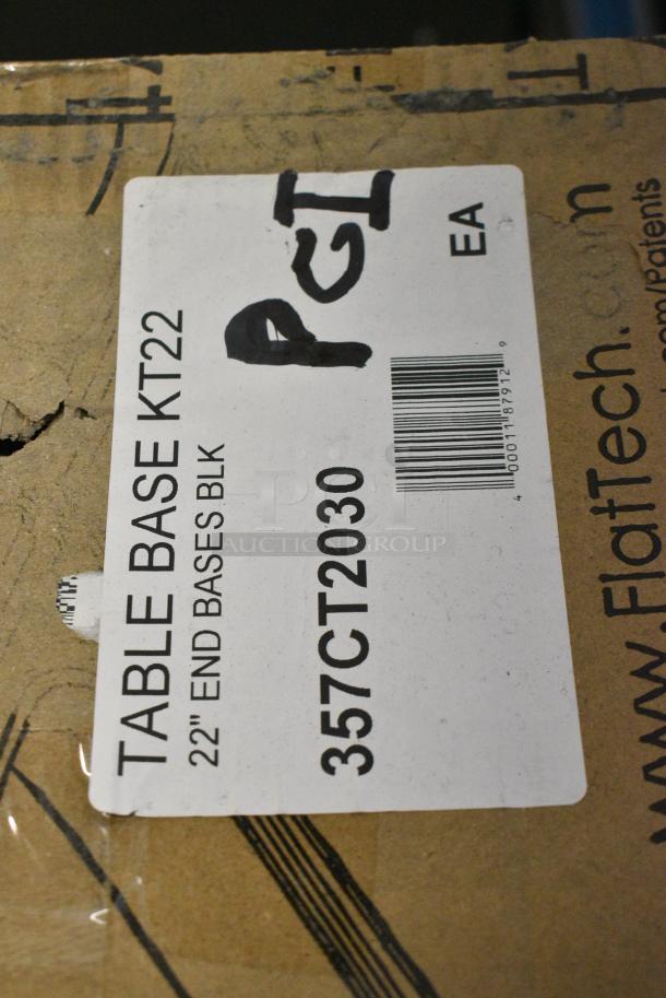 BRAND NEW SCRATCH AND DENT! 357CT2030 FLAT Tech KT22 22" Self-Stabilizing Black End Table Base Set - 2/Set - Image 3 of 4