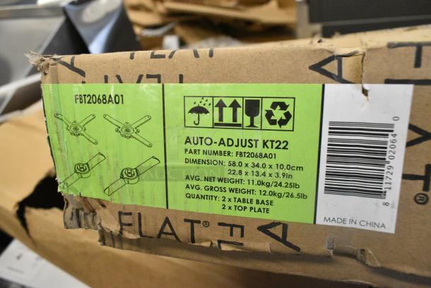 BRAND NEW SCRATCH AND DENT! 357CT2030 FLAT Tech KT22 22" Self-Stabilizing Black End Table Base Set - 2/Set - Image 4 of 4