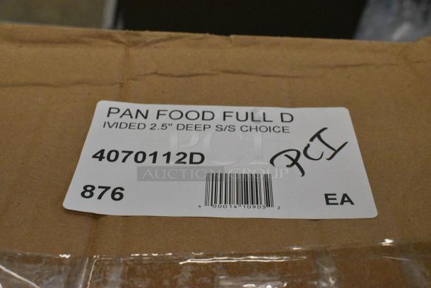 BRAND NEW SCRATCH AND DENT! Box of 12 4070112D Choice Economy 8 Qt. Full Size Chafer Divided Food Pan - Image 5 of 5