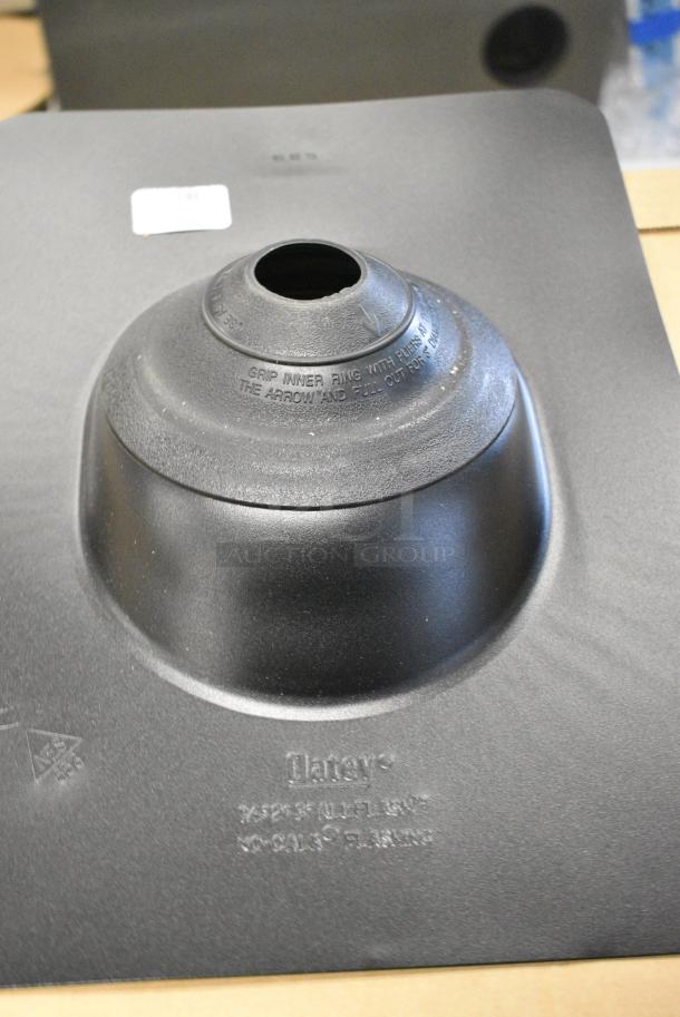 BRAND NEW SCRATCH AND DENT! Box of 12 Oatey 11873 No-Caulk All-Flash Color-Flash Roof Flashing 1-1/2 in - 3 in. Galvanized Black - Image 6 of 9