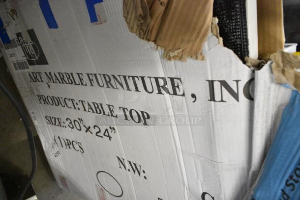 2 BRAND NEW SCRATCH AND DENT! Art Marble Tabletop. 2 Times Your Bid! - Image 4 of 4