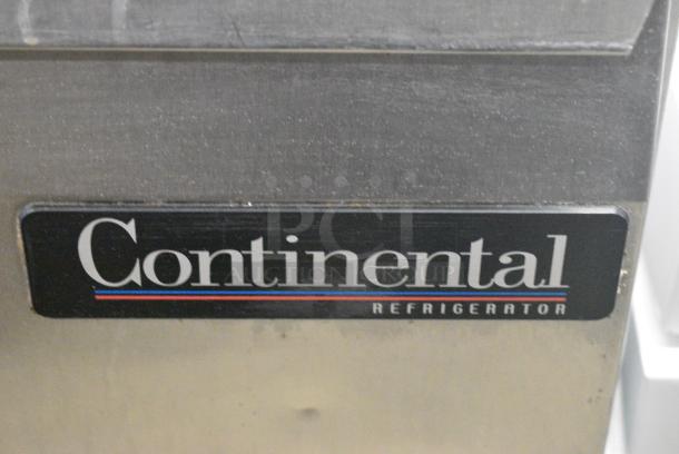 Continental SW48-12 Stainless Steel Commercial Sandwich Salad Prep Table Bain Marie Mega Top on Commercial Casters. 115 Volts, 1 Phase. Tested and Powers On But Does Not Get Cold - Image 2 of 9