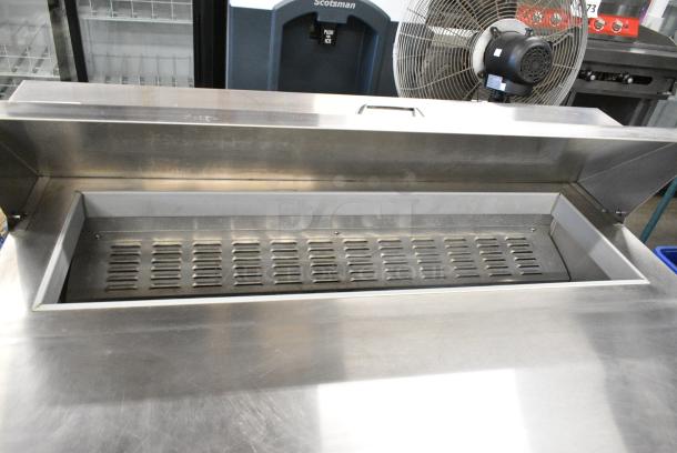 Continental SW48-12 Stainless Steel Commercial Sandwich Salad Prep Table Bain Marie Mega Top on Commercial Casters. 115 Volts, 1 Phase. Tested and Powers On But Does Not Get Cold - Image 4 of 9