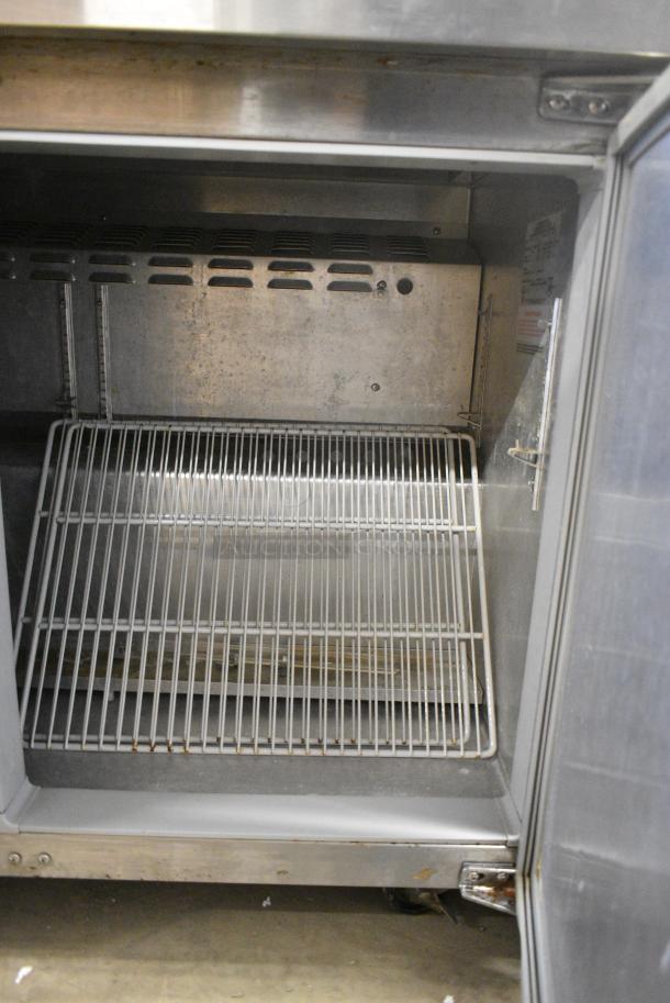 Continental SW48-12 Stainless Steel Commercial Sandwich Salad Prep Table Bain Marie Mega Top on Commercial Casters. 115 Volts, 1 Phase. Tested and Powers On But Does Not Get Cold - Image 7 of 9