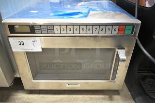 2023 Panasonic NE-17521 Stainless Steel Commercial Countertop Microwave Oven. 208 Volts, 1 Phase.