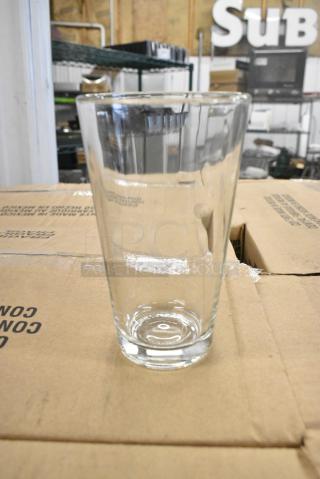 60 BRAND NEW! Boxes of 24 Libbey 1639 16 oz. Customizable Rim Tempered Mixing Glass / Pint Glass. 60 Times Your Bid!