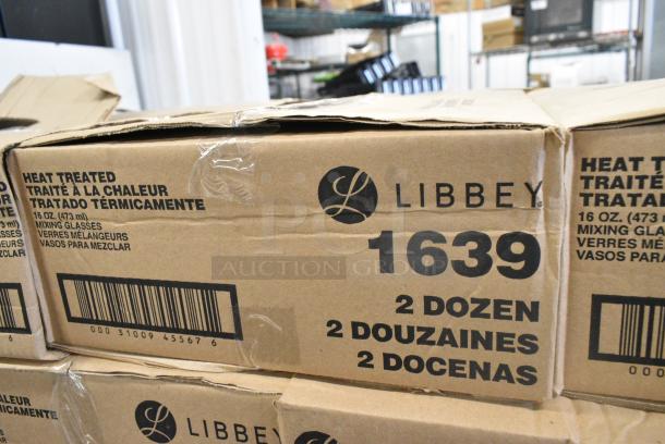 60 BRAND NEW! Boxes of 24 Libbey 1639 16 oz. Customizable Rim Tempered Mixing Glass / Pint Glass. 60 Times Your Bid! - Image 3 of 4
