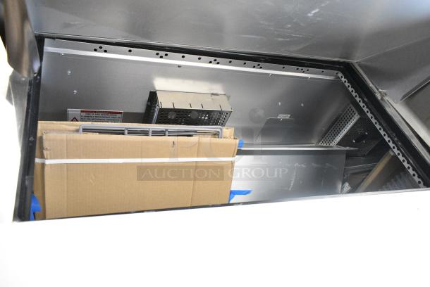 BRAND NEW SCRATCH AND DENT! 2024 True TSSU-72-30M-B-ST-HC Stainless Steel Commercial 3 Door Mega Top Refrigerated Sandwich Prep Table. 115 Volts, 1 Phase. Tested and Working! - Image 3 of 13