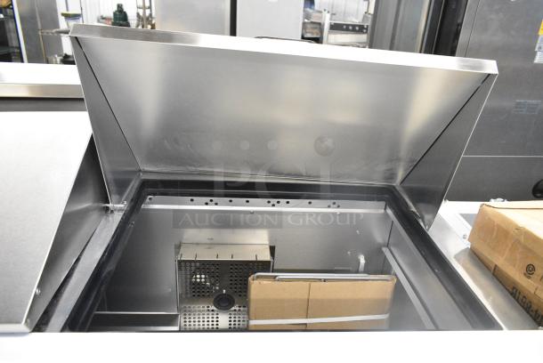 BRAND NEW SCRATCH AND DENT! 2024 True TSSU-72-30M-B-ST-HC Stainless Steel Commercial 3 Door Mega Top Refrigerated Sandwich Prep Table. 115 Volts, 1 Phase. Tested and Working! - Image 7 of 13