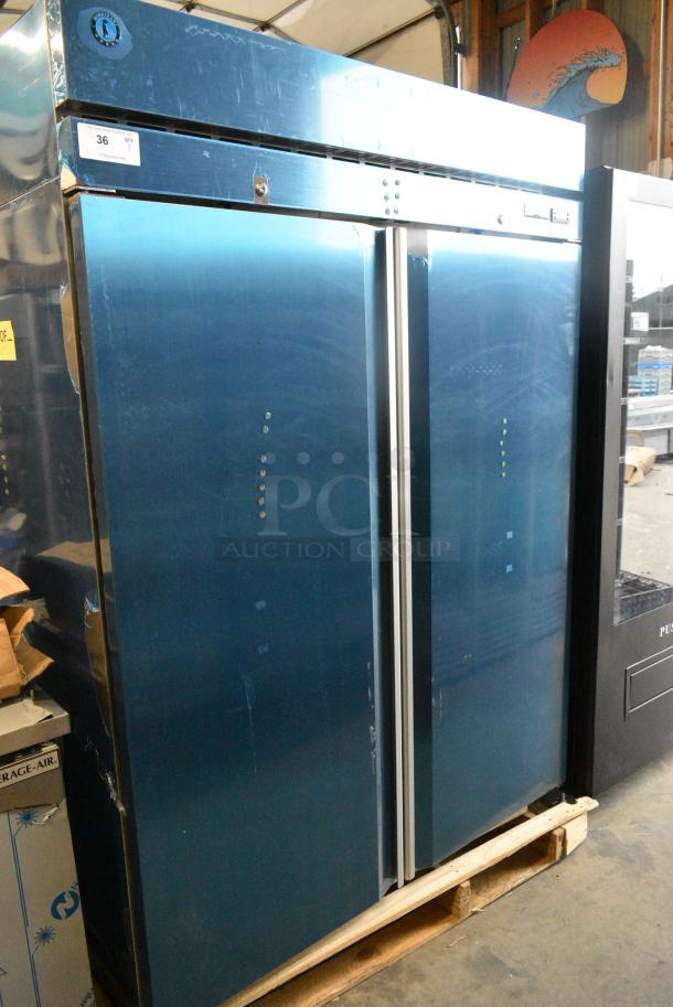 BRAND NEW SCRATCH AND DENT! 2024 Hoshizaki R2A-FS Stainless Steel Commercial 2 Door Reach In Cooler. 115 Volts, 1 Phase. Tested and Working! - Image 1 of 6
