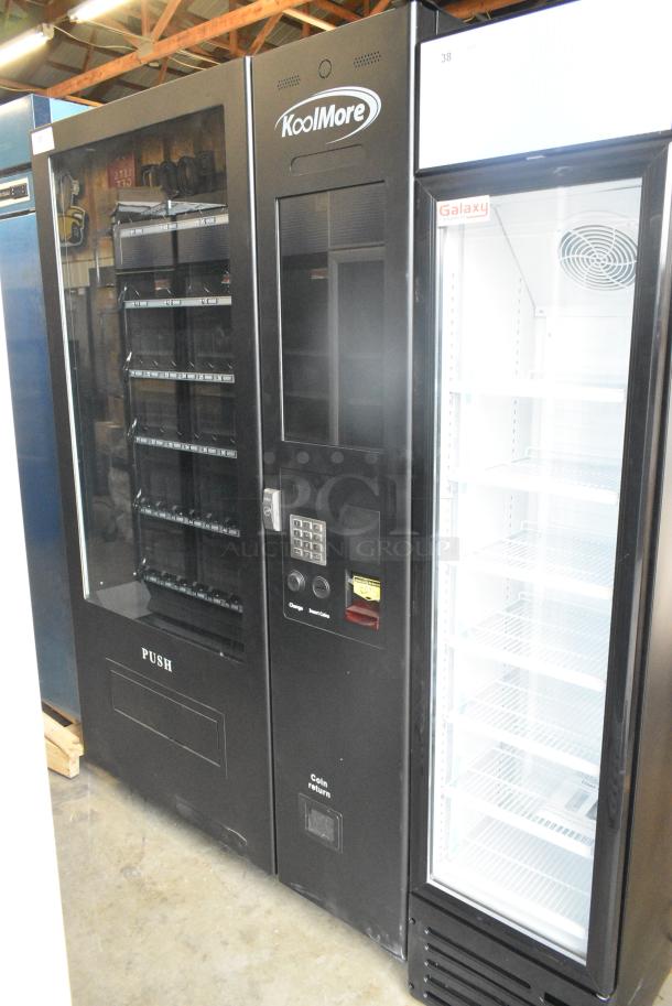 BRAND NEW SCRATCH AND DENT! KoolMore KM-VMNT-50-B Non-Refrigerated Snack Vending Machine with 60 Slots and 22 Inch Touch Screen in Black. 110 Volts, 1 Phase. Tested and Working! - Image 2 of 7