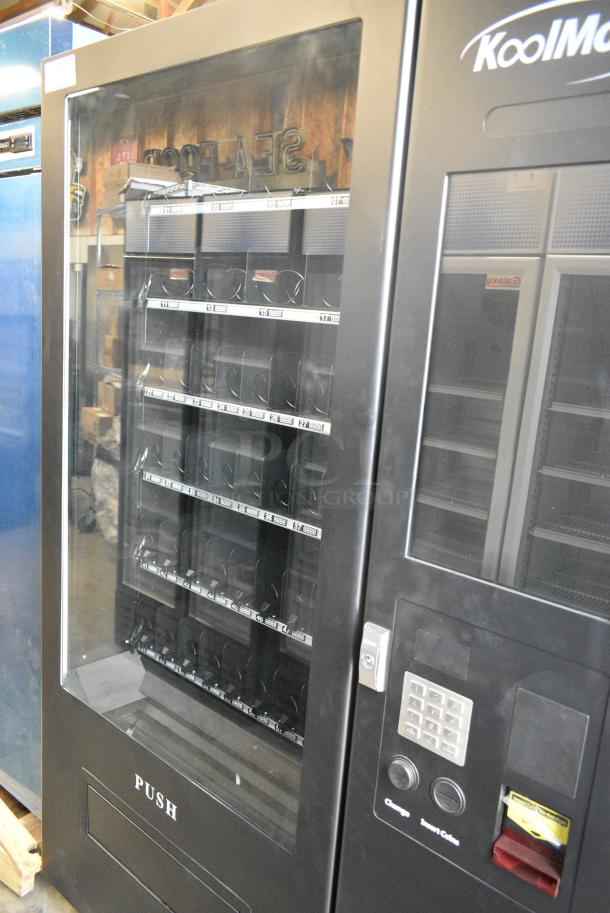 BRAND NEW SCRATCH AND DENT! KoolMore KM-VMNT-50-B Non-Refrigerated Snack Vending Machine with 60 Slots and 22 Inch Touch Screen in Black. 110 Volts, 1 Phase. Tested and Working! - Image 5 of 7