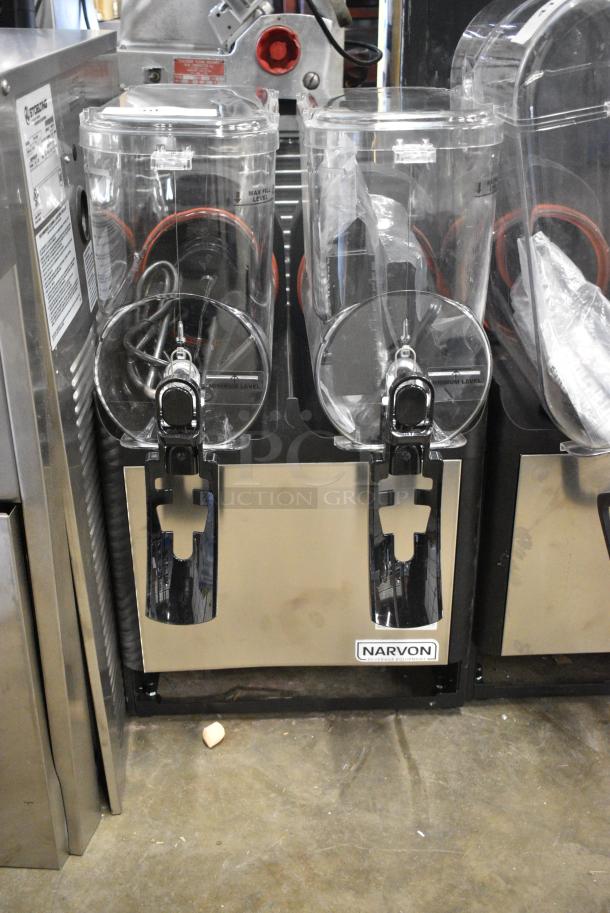 BRAND NEW SCRATCH AND DENT! Narvon 378RBD3G2 Double 3 Gallon Bowl Refrigerated Beverage Dispenser. 115 Volts, 1 Phase. Tested and Working! - Image 1 of 8