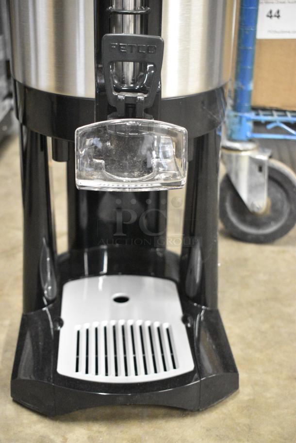 BRAND NEW SCRATCH AND DENT! Fetco LGD-20 Luxus 2 Gallon Stainless Steel Coffee Dispenser with Stand - Image 3 of 4