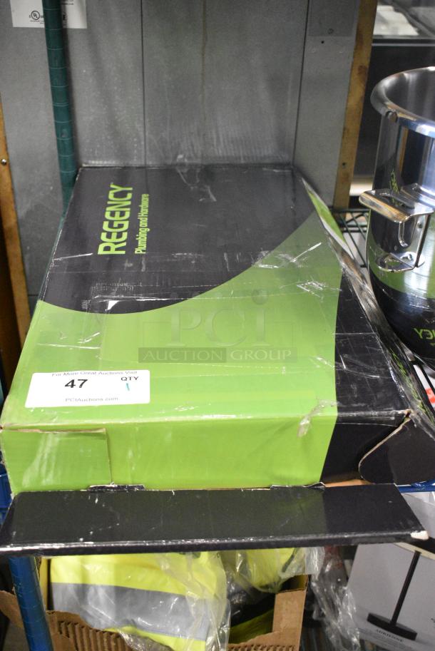 BRAND NEW SCRATCH AND DENT! Regency 600PRW812 1.15 GPM Wall-Mounted Pre-Rinse Faucet with 8" Centers and 12" Add-On Faucet - Image 2 of 4