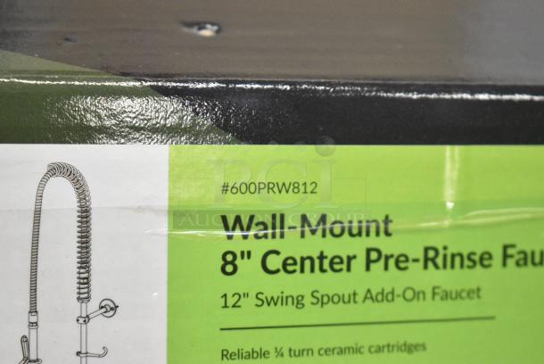 BRAND NEW SCRATCH AND DENT! Regency 600PRW812 1.15 GPM Wall-Mounted Pre-Rinse Faucet with 8" Centers and 12" Add-On Faucet - Image 4 of 4