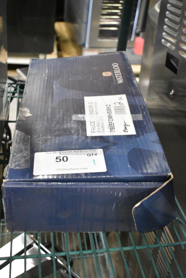 BRAND NEW SCRATCH AND DENT! 750EFDMHSBK2 Waterloo Deck Mount Matte Black Hands-Free Sensor Faucet with 6 1/2" Gooseneck Spout and Concealed Sensor - Image 2 of 5