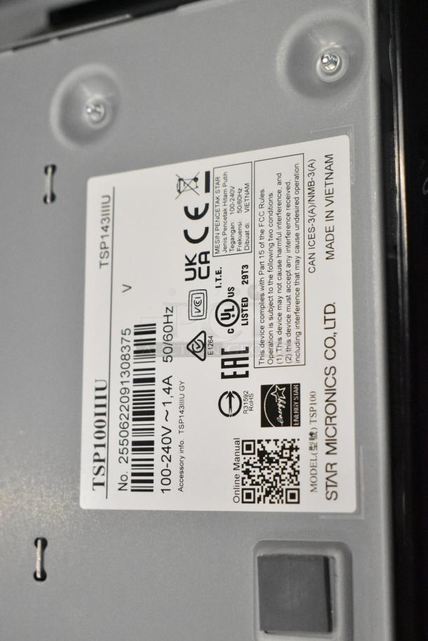 BRAND NEW SCRATCH AND DENT! Star TSP100III Receipt Printer. - Image 6 of 6