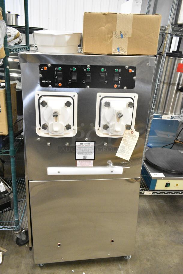 BRAND NEW SCRATCH AND DENT! 2024 Taylor C002-33 Stainless Steel Commercial Floor Style Air Cooled Continuous Dispensing Batch Freezer. 208-230 Volts, 3 Phase. - Image 1 of 7