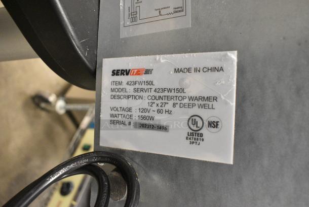 BRAND NEW SCRATCH AND DENT! 2023 ServIt 423FW150L 12" x 27" 4/3 Size Electric Countertop Food Warmer with Digital Controls. 120 Volts, 1 Phase. Tested and Working! - Image 7 of 7