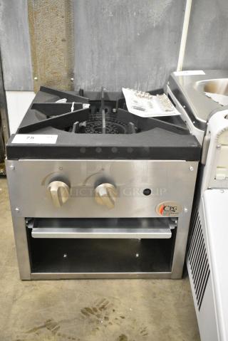 BRAND NEW SCRATCH AND DENT! Cooking Performance Group CPG 351CPGSP18N Stainless Steel Natural Gas Stock Pot Range - 80,000 BTU.