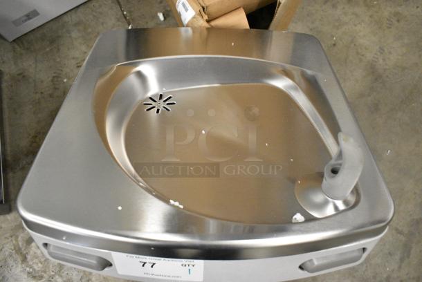 BRAND NEW SCRATCH AND DENT! Oasis Stainless Steel Wall Mount Water Fountain. - Image 3 of 4