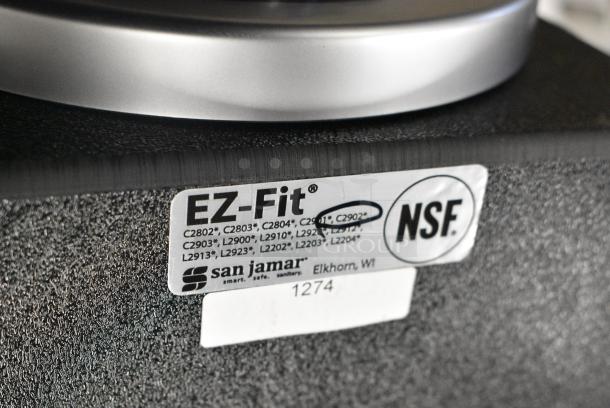 BRAND NEW SCRATCH AND DENT! San Jamar EZ-Fit C2902 Black 2-Slot Vertical 8 - 46 oz. Countertop Cup Dispenser Cabinet with Metal Trim Ring - Image 5 of 5