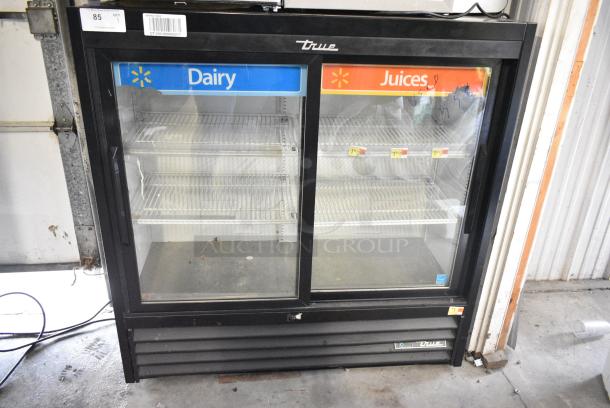 2018 True GDM-41SL-48-HC-LD Metal Commercial 2 Door Reach In Cooler Merchandiser w/ Poly Coated Racks. 115 Volts, 1 Phase. Tested and Working! - Image 1 of 6