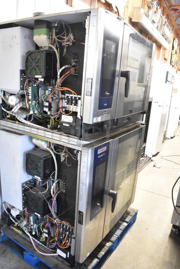 2 2021 Rational Stainless Steel Commercial iCombi Pro Combitherm Convection Ovens on Commercial Casters. Top Model: LM100CE.AXXXX. Bottom Model: LSF100EE.AXXXX. 440/480 Volts, 3 Phase. 2 Times Your Bid! - Image 3 of 12